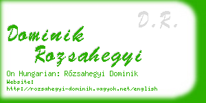 dominik rozsahegyi business card